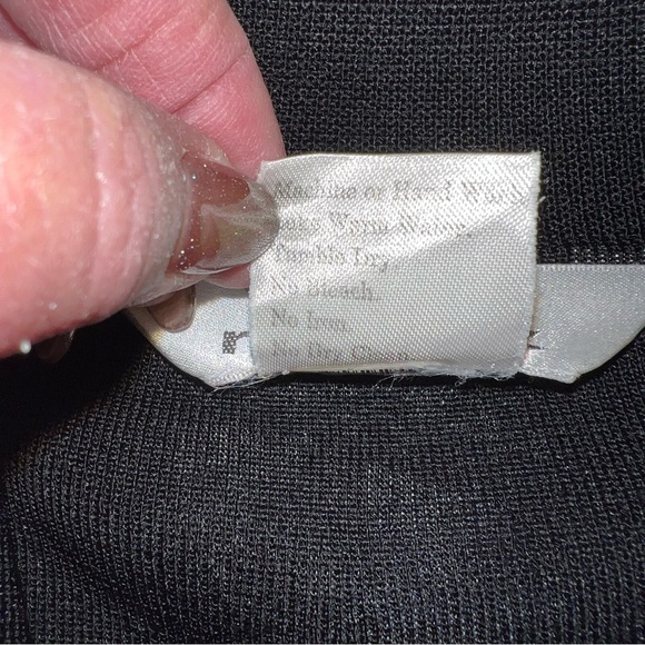 Exclusively Misook Black Open Front Long Sleeve Cardigan Sz M - Picture 4 of 10